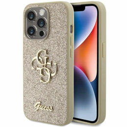 Etui Guess GUHCP15LHG4SGD Apple iPhone 15 Pro hardcase Glitter Script Big 4G złoty/gold