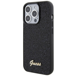 Etui Guess GUHCP15LPMSDGSK Apple iPhone 15 Pro hardcase Disco Metal Script czarny/black
