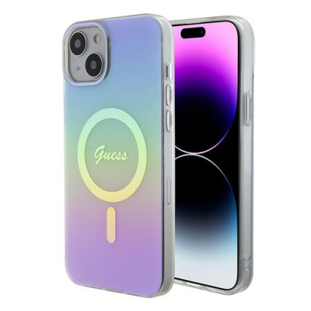 Etui Guess GUHMP15SHITSU Apple iPhone 15 hardcase IML Iridescent MagSafe fioletowy/purple