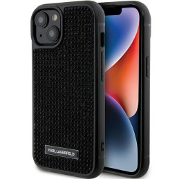 Etui Karl Lagerfeld KLHCP15SHDSPLK Apple iPhone 15 hardcase Rhinestone Logo Metal Plate czarny/black