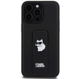Etui Karl Lagerfeld KLHCP13XGSACHPK Apple iPhone 13 Pro Max hardcase Gripstand Saffiano Choupette Pins czarny/black