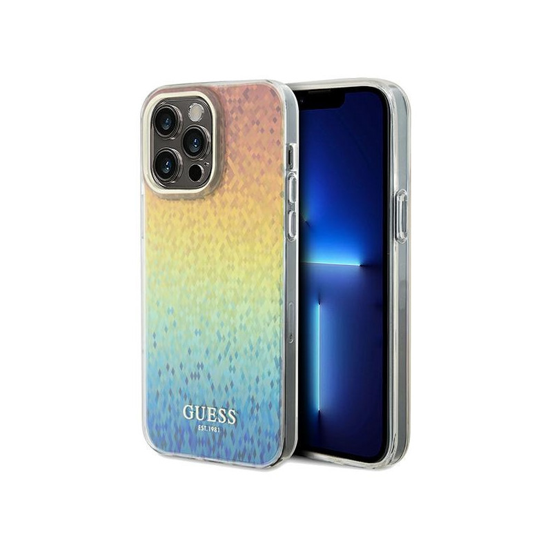 Etui Guess GUHCP13XHDECMI Apple iPhone 13 Pro Max hardcase IML Faceted Mirror Disco Iridescent wielokolorowy