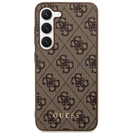 Etui Guess GUHCS24MG4GFBR Samsung Galaxy S24+ Plus hard case 4G Metal Gold Logo brązowy/brown