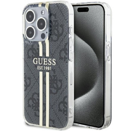 Etui Guess GUHCP15LH4PSEGK Apple iPhone 15 Pro hardcase IML 4G Gold Stripe czarny/black