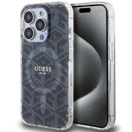Etui Guess GUHMP15LHGCUSTGK Apple iPhone 15 Pro hardcase IML GCube MagSafe czarny/black