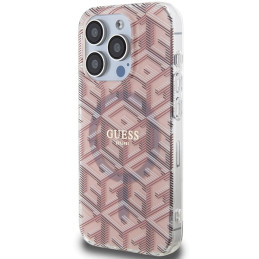 Etui Guess GUHMP15LHGCUSTGP Apple iPhone 15 Pro hardcase IML GCube MagSafe różowy/pink