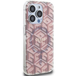 Etui Guess GUHMP15LHGCUSTGP Apple iPhone 15 Pro hardcase IML GCube MagSafe różowy/pink