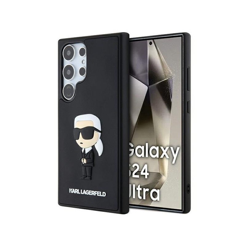 Etui Karl Lagerfeld KLHCS24L3DRKINK Samsung Galaxy S24 Ultra hardcase 3D Rubber Ikonik czarny/black