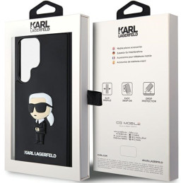 Etui Karl Lagerfeld KLHCS24L3DRKINK Samsung Galaxy S24 Ultra hardcase 3D Rubber Ikonik czarny/black