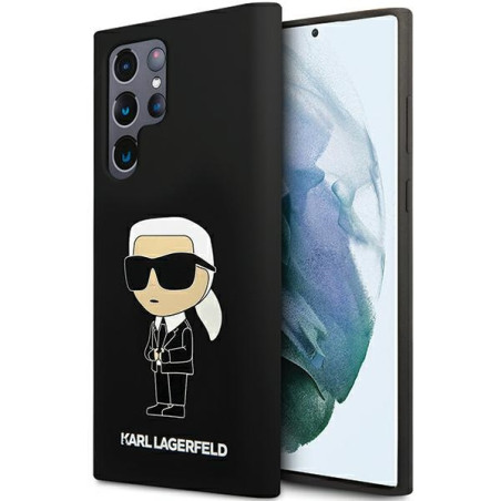 Etui Karl Lagerfeld KLHCS24LSNIKBCK Samsung Galaxy S24 Ultra hardcase Silicone Ikonik czarny/black