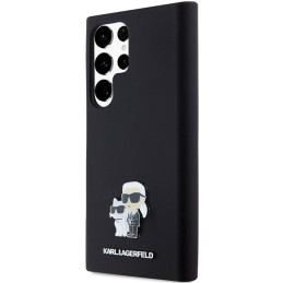 Etui Karl Lagerfeld KLHCS24LSMHKCNPK Samsung Galaxy S24 Ultra hardcase Silicone Karl&Choupette Metal Pin czarny/black