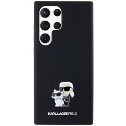Etui Karl Lagerfeld KLHCS24LSMHKCNPK Samsung Galaxy S24 Ultra hardcase Silicone Karl&Choupette Metal Pin czarny/black
