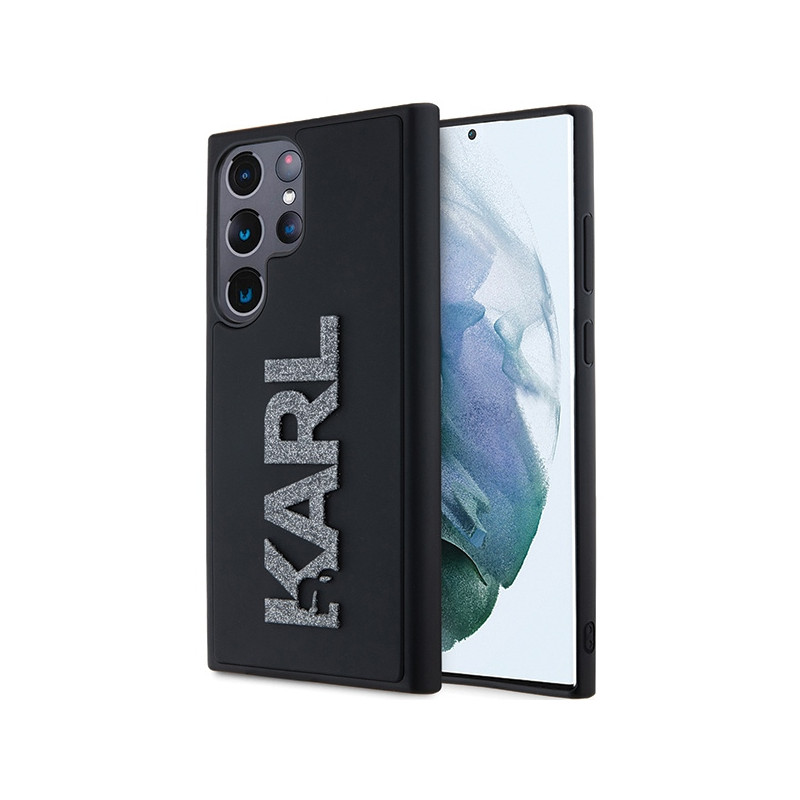 Etui Karl Lagerfeld KLHCS24L3DMBKCK Samsung Galaxy S24 Ultra hardcase 3D Rubber Glitter Logo czarny/black