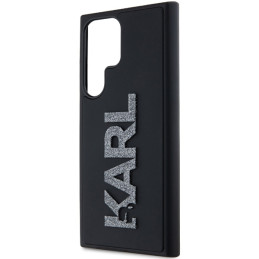 Etui Karl Lagerfeld KLHCS24L3DMBKCK Samsung Galaxy S24 Ultra hardcase 3D Rubber Glitter Logo czarny/black