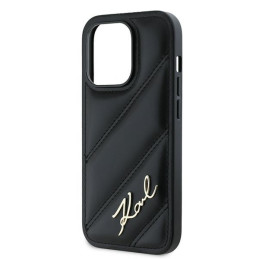 Etui Karl Lagerfeld KLHCP13XPQDSMGK Apple iPhone 13 Pro Max hardcase Diagonal Quilted Script czarny/black