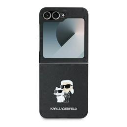 Etui Karl Lagerfeld KLHCZF6SAPKCNPK Samsung Galaxy Z Flip6 / 7 FE Saffiano Metal Pin czarny/black