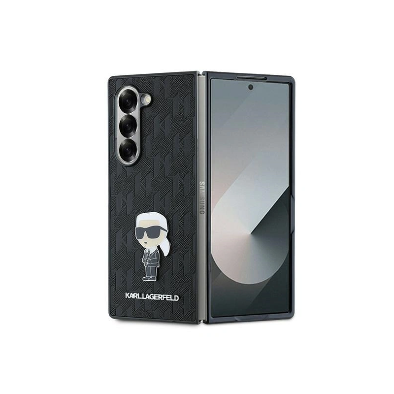 Etui Karl Lagerfeld KLHCZFD6SAPKINPKK Samsung Galaxy Z Fold6 Saffiano Ikonik Pin czarny