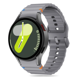 Pasek Tech-Protect Silicone Sport Samsung Galaxy Watch 4/5/5 Pro/6/7/FE Crayon Grey