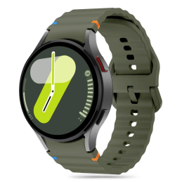 Pasek Tech-Protect Silicone Sport Samsung Galaxy Watch 4/5/5 Pro/6/7/FE Army Green