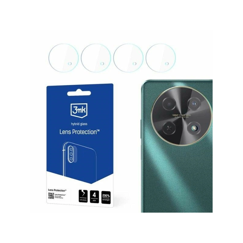 Szkło hybrydowe na obiektyw aparatu 3MK Lens Protection Huawei Nova 12i [4 PACK]