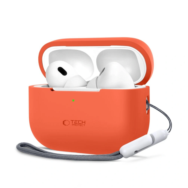 Etui Tech-Protect Silicone Apple Airpods Pro 1 / 2 Neon Orange