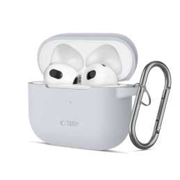 Etui Tech-Protect Silicone Hook Apple Airpods 3 Crayon Grey