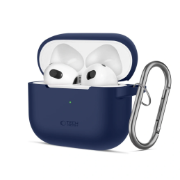 Etui Tech-Protect Silicone Hook Apple Airpods 3 Navy Blue