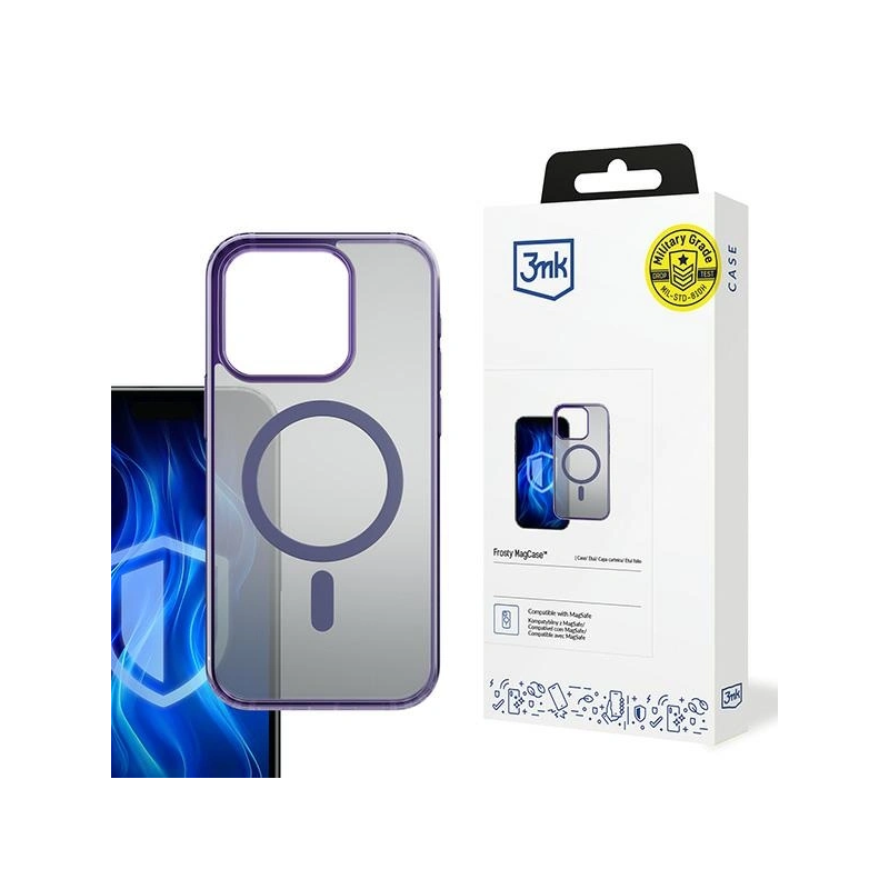 Etui 3MK Frosty MagCase Apple iPhone 15 Pro fioletowy/purple