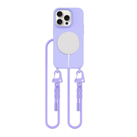 Etui Tech-Protect Magnecklace MagSafe Apple iPhone 15 Pro Lavender