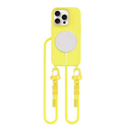 Etui Tech-Protect Magnecklace MagSafe Apple iPhone 15 Pro Canary Yellow