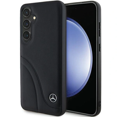Etui Mercedes MEHCS24M23RBCSK Samsung Galaxy S24+ Plus hardcase Leather Curved Stitches czarny/black