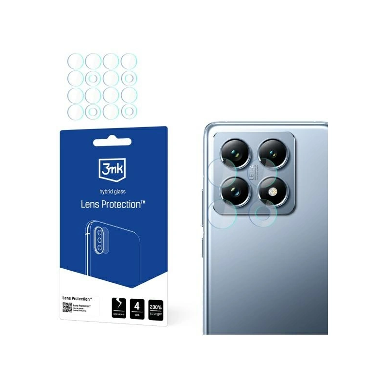 Szkło hybrydowe na obiektyw aparatu 3MK Lens Protect Xiaomi 14T / 14T Pro [4 PACK]
