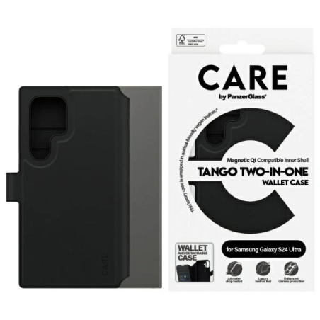 Etui CARE by PanzerGlass Feature Tango 2in1 Wallet Samsung Galaxy S24 Ultra czarny/black