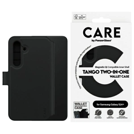 Etui CARE by PanzerGlass Feature Tango 2in1 Wallet Samsung Galaxy S24+ Plus czarny/black