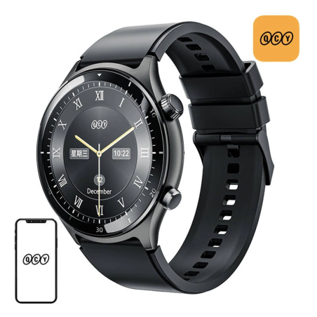 Smartwatch QCY GT3 S7 AMOLED 1.43" 3ATM (czarny)