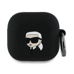 Etui Karl Lagerfeld KLA4RUNIKK Apple AirPods 4 cover Silicone Karl Head 3D czarny/black