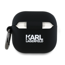 Etui Karl Lagerfeld KLA4RUNIKK Apple AirPods 4 cover Silicone Karl Head 3D czarny/black