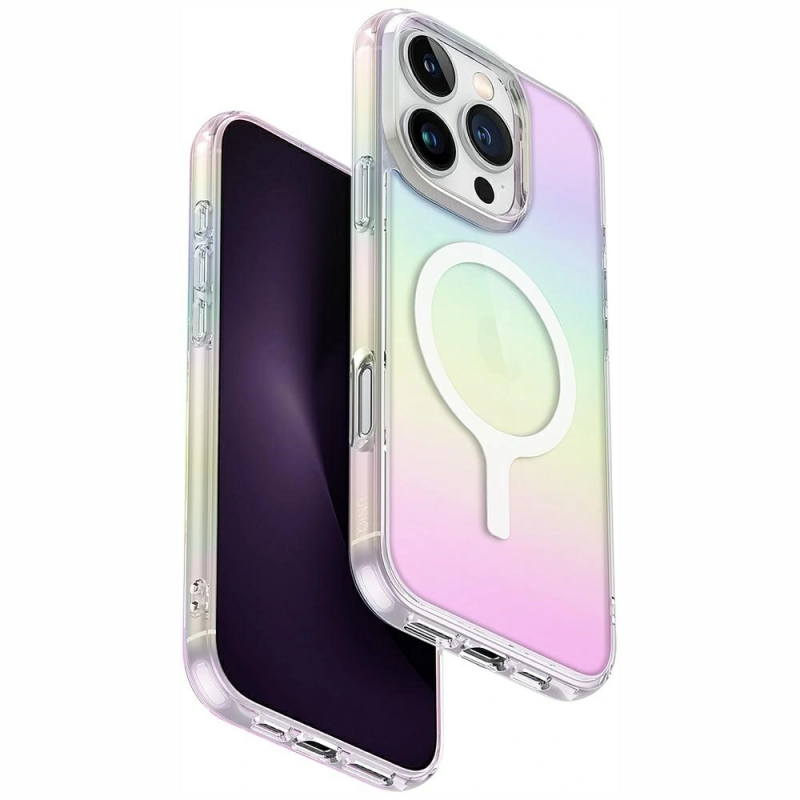 Etui UNIQ Iridescia do Apple iPhone 16 Pro Magclick Charging holograficzny
