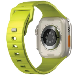 Pasek UNIQ Stride Apple Watch Series1/2/3/4/5/6/7/8/9/SE/SE2/Ultra/Ultra 2 42/44/45/49mm FKM Rubber Strap limonkowy/lime green