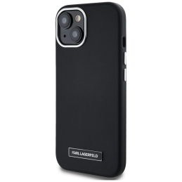 Etui Karl Lagerfeld FW Metal Plate MagSafe do Apple iPhone 15 czarny