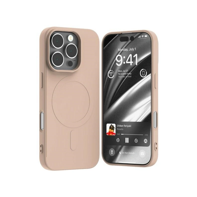 Etui Mercury MagSafe Semi-Silicone do Apple iPhone 16 Pro różowo-piaskowy