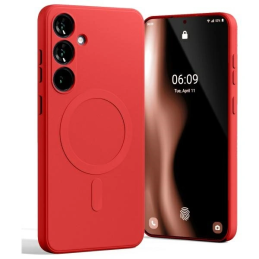 Etui Mercury MagSafe Semi-Silicone do Samsung Galaxy S24 FE czerwony