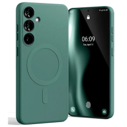Etui Mercury MagSafe Semi-Silicone do Samsung Galaxy S24+ Plus zielony