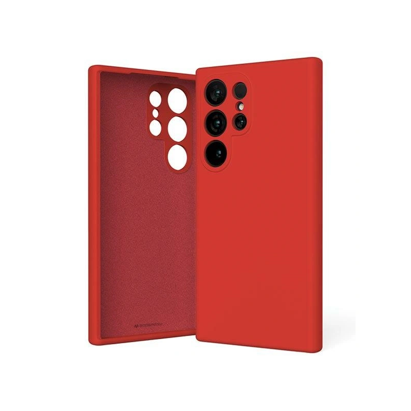 Etui Mercury Silicone do Samsung Galaxy S24 Ultra czerwony