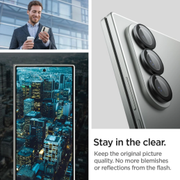 Szkło hartowane na aparat Spigen Optik Pro HD Glas.tr ez Fit Camera Protector do Samsung Galaxy Z Fold 7 Black [2 PACK]