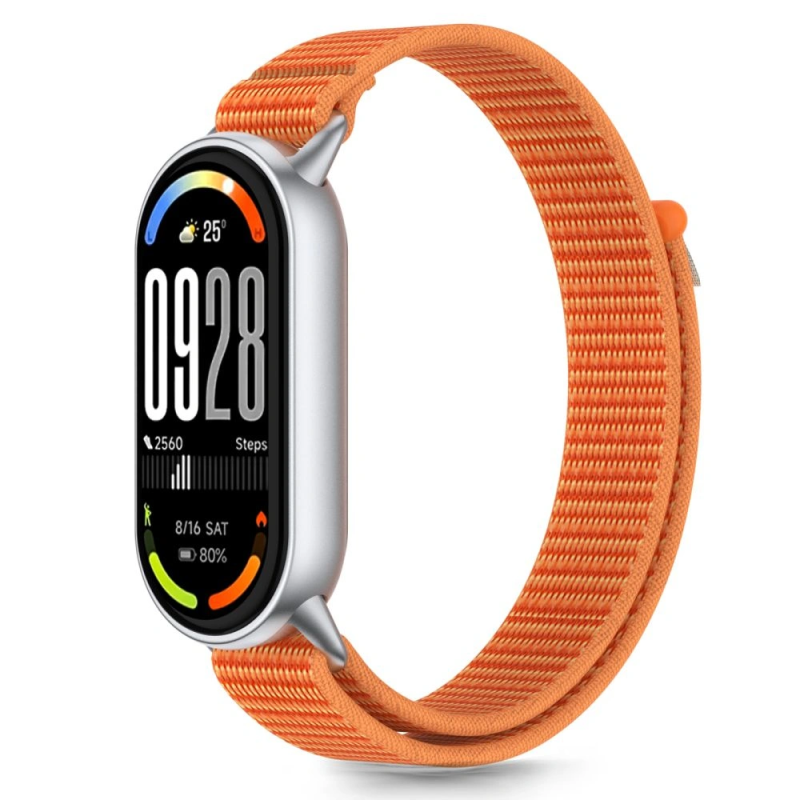 Pasek Tech-Protect Nylon Stripe do Xiaomi Smart Band 8 / 9 / 10 / NFC Orange/grey