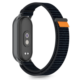 Pasek Tech-Protect Nylon Stripe do Xiaomi Smart Band 8 / 9 / 10 / NFC Black/orange