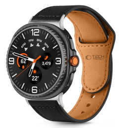 Pasek Tech-Protect Leatherfit do Samsung Galaxy Watch 8 / Classic 40/44/46mm Black