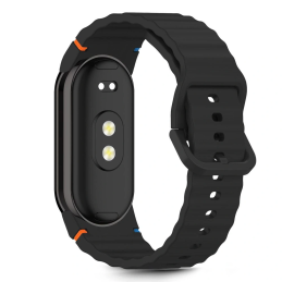 Pasek Tech-Protect Silicone Sport do Xiaomi Smart Band 8 / 9 / 10 / NFC Black