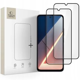 Szkło hartowane Tech-Protect Glass Fit+ do Xiaomi Poco M7 Black [2 PACK]